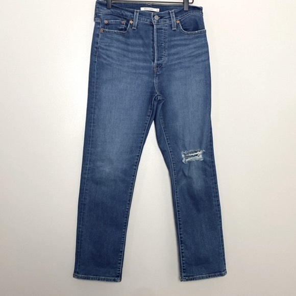 Levi's Denim - LEVI’S WEDGIE STRAIGHT FIT DISTRESSED HIGH RISE JEANS SIZE 29